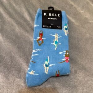K. Bell Women's Blue Casual Socks with Swimmers